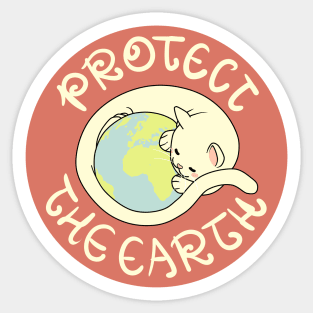 Mom Cat - Protect the Earth Sticker